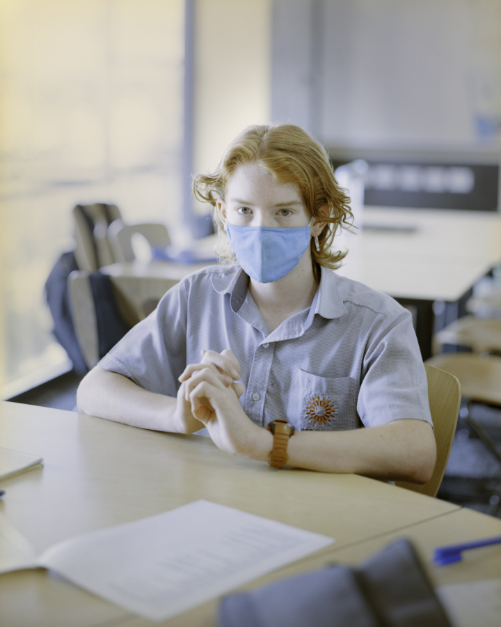Claudia Caporn: Alex in his Year 7 English class, 2022