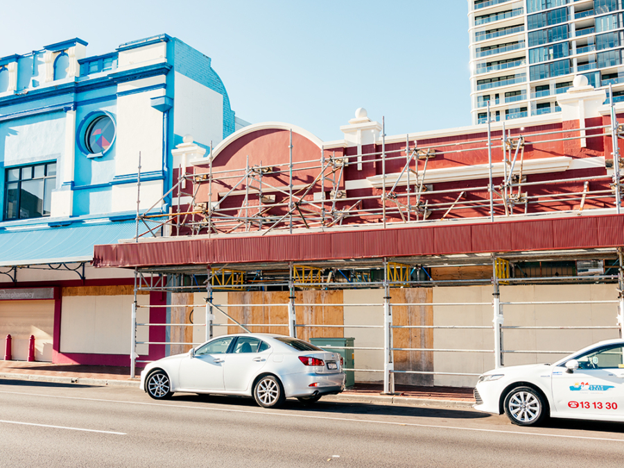 Billy Reeves: Construction scaffolding, Hay Street, 2023