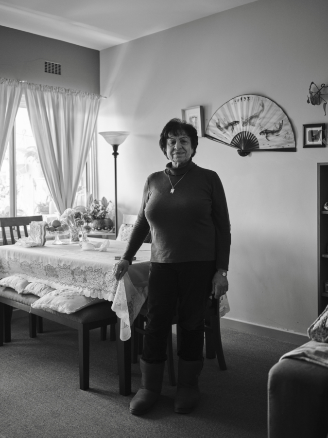 Duncan Wright: Sue in her apartment, 2022